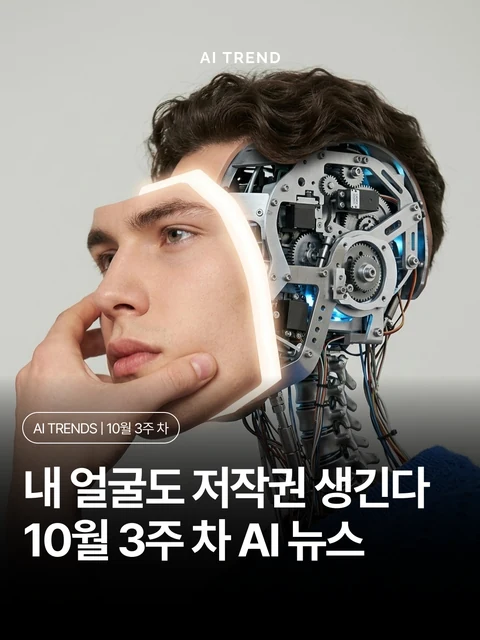 내 얼굴도 저작권 생긴다 10월 3주 차 AI 뉴스