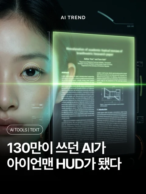 130만이 쓰던 AI가 아이언맨 HUD가 됐다